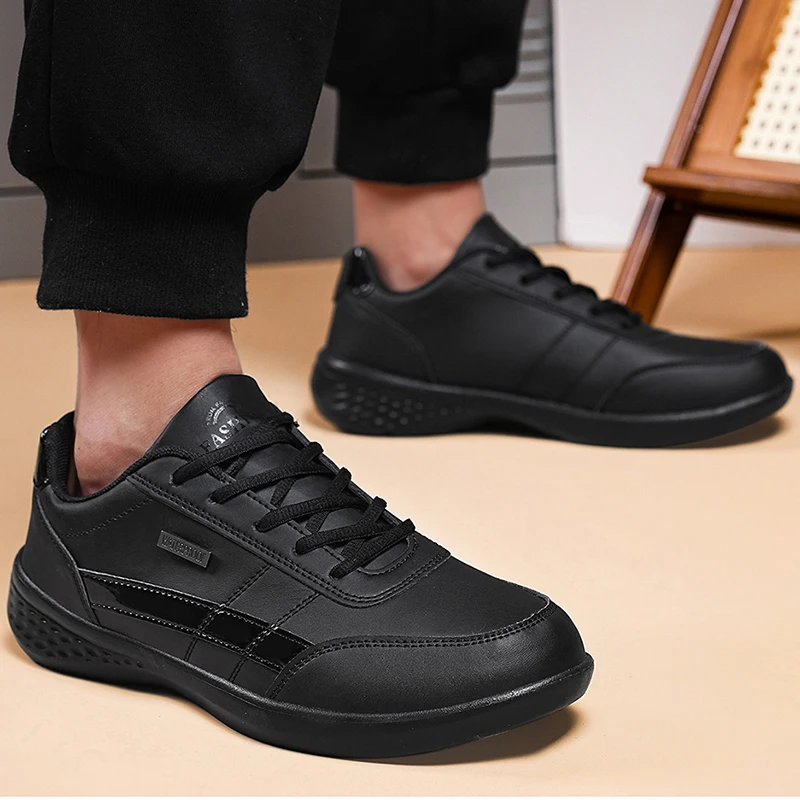 Leather PU Men's Shoes Sneaker - огляд і ціна Badminton Shoes Men