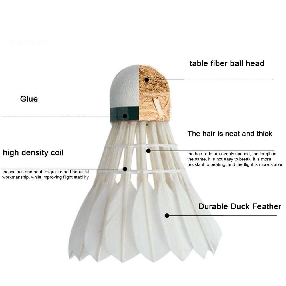 3/6/12Pcs New White Badminton  - огляд і ціна Feather Shuttlecock